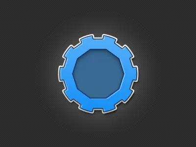 New mechanical logo blue branding dark design logo photoshop web