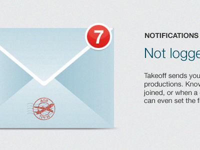 Takeoff Tour alert helvetica neue icon mail