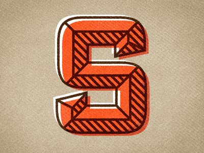 S illustration letters typography