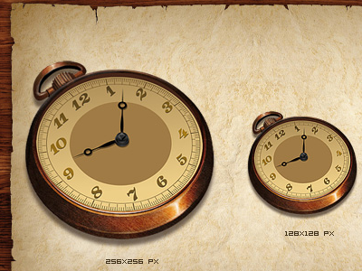Pocket Watch app icon pocket realism retro texture watch