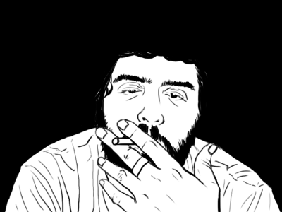 Roto animation beard black roto rotoscope white