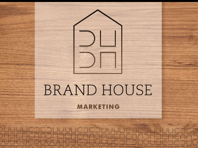 Brand House branding identity logo wood wood grain