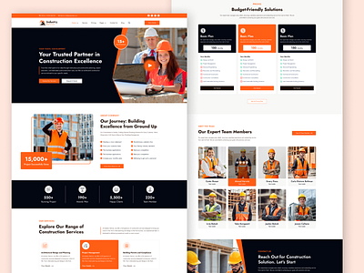 Construction Website Agency UI Design business cms design graphic design industry ui ux website