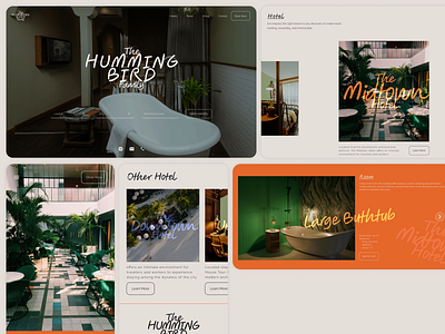 Retros Hotel - Humming Bird Family app branding design figma hotel landing page landscape mobile purchase retro room simple slider ui ui design vintage web website