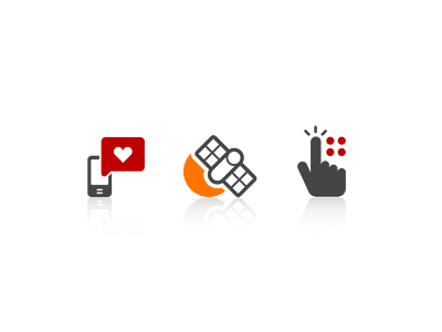 Digital communication communication design icons vector