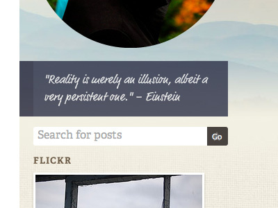 Einstein Sidebar Quote adelle script theme tumblr