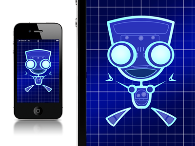 iPhone Wallpaper: GIR gir invader zim iphone wallpaper