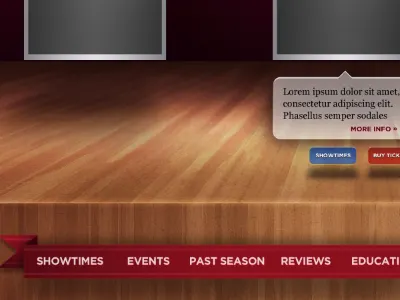 Manitoba Opera - School conceptual interface nav web