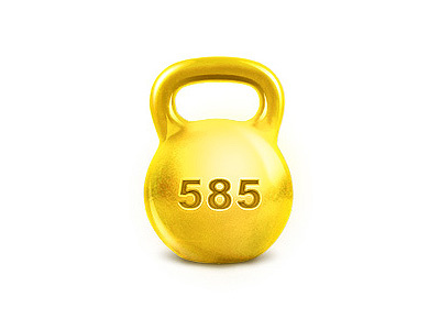 Gold weight gold icon