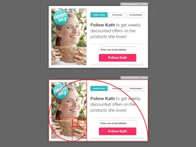 TakeOver PopUp fibonnaci golden ratio golden rule helvetica modal opensky popup rule of thirds takeover