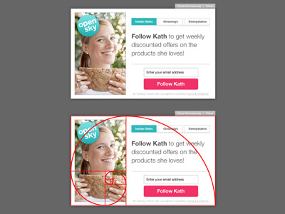 TakeOver PopUp fibonnaci golden ratio golden rule helvetica modal opensky popup rule of thirds takeover
