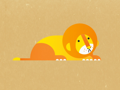 Lion yeh! animal concept drawing illustration lion orange vector