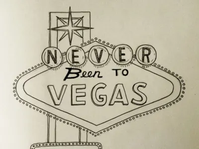 Never Been To Vegas illustration ryan adams typography