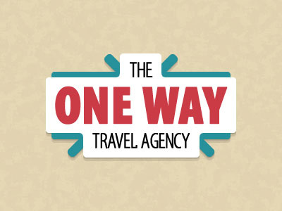 The One Way Travel Agency logo travel webdesign