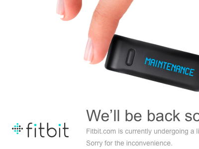 Maintenance page fitbit maintenance page