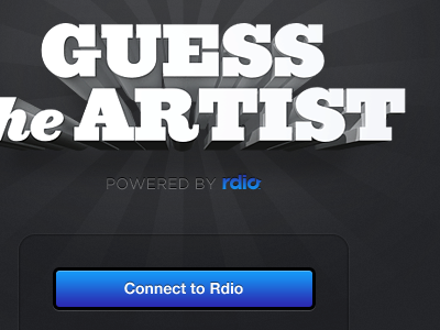 Guess Artist button rdio ziggurat