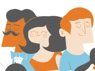 people bow tie guitarist illustration people