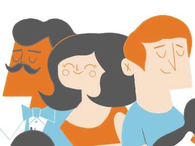 people bow tie guitarist illustration people