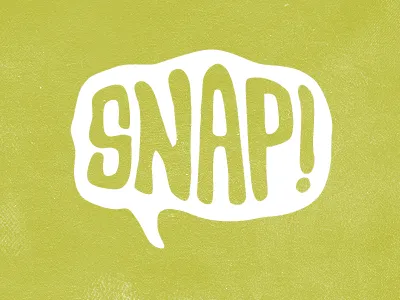 Oh Snap! hand drawn logo puke green
