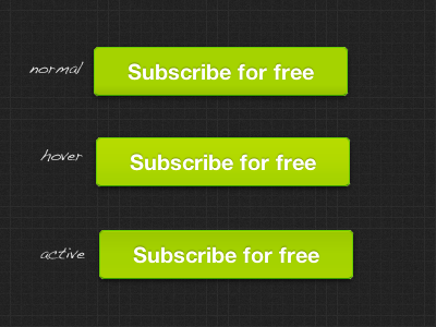 Pure CSS3 buttons button css3 green state ui
