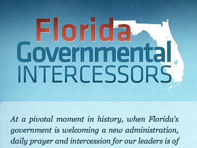 Florida Governmental Intercessors blue florida klavika red