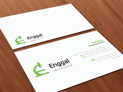 Enggal Laboratorium Klinik Business Card ali biz business card card cards clinik e effendy enggal information initial lab laboratory labs logo logomark mark microscope visiting visiting card