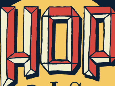 Hop lettering process