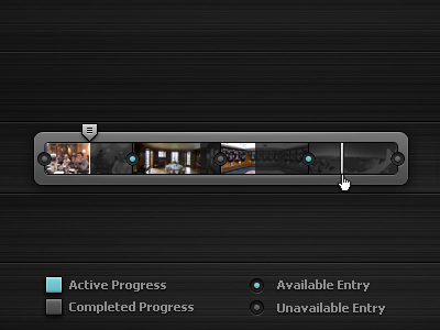 360 Tour - Progress/Location Bar — Rebound black grey ui