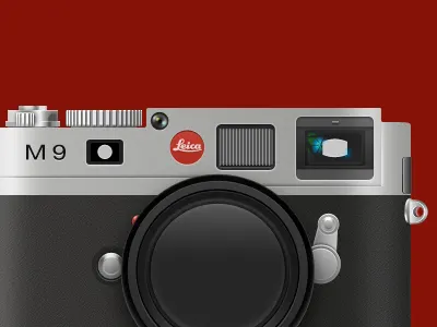 Leica M9 camera icon rangefinder wip