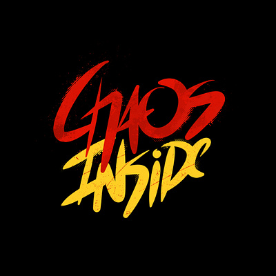 CHAOS INSIDE graphic design poster text typography