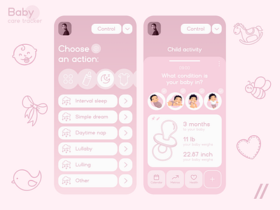 Baby Care Mobile iOS App tracking app