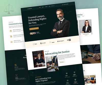 Lawyer Portfolio Website landing page design uiux design website design