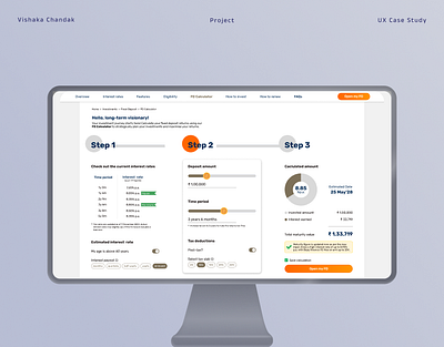 Bajaj Finserv - FD Calculator adobe illustrator bajaj finserv banking project fd calculator figma finance project fixed deposit fixed deposit calculator gamification interest payout intuitive open fd return on investment roi save money savings user experience ux