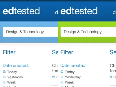 Blue or green? blue green interface ui webapp