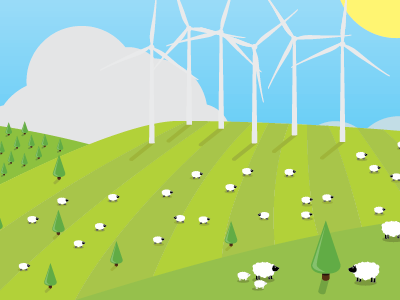Sneak peek of an upcoming project eco illustration sheep web design wip