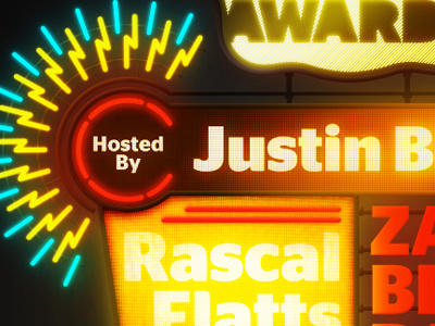 LED Sign design illustration photoshop wizardry