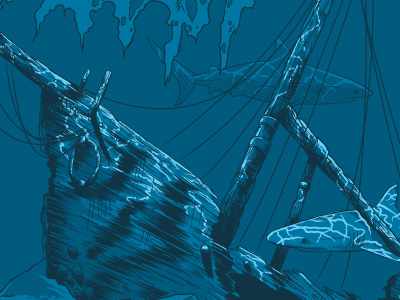 Shipwreck design drawing illustration shipwreck wip