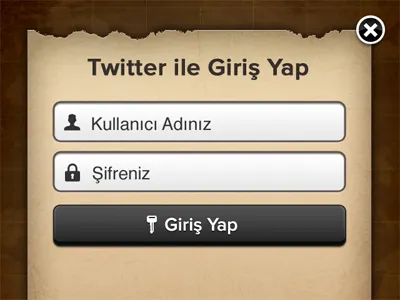Login Form app black brown button form input iphone texture ui