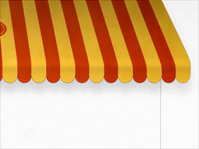 Store Awning awning noise red store yellow