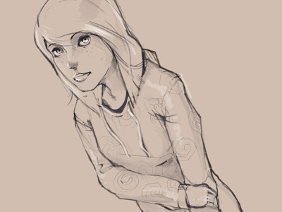 Blonde blonde girl sketch