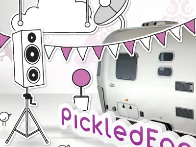 Airstream Corporate Events cutouts illustration purple