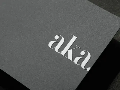 AKA registered and debossed business card