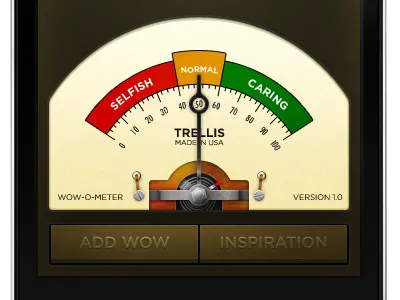 Wow O Meter app guage iphone meter ui