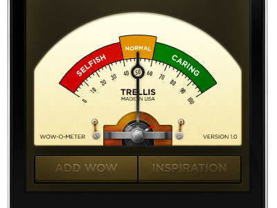 Wow O Meter app guage iphone meter ui