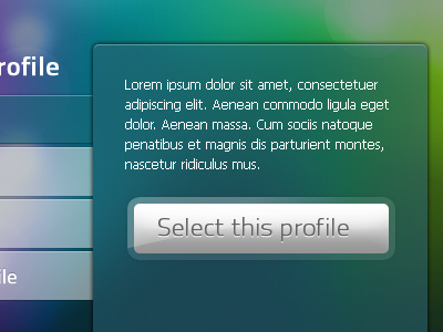 Profile selection button