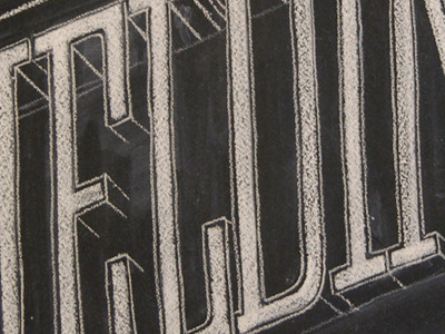 Condensed blackboard chalk dana tanamachi dimensional hand lettering lettering sketch typography