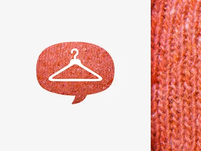 talk about fashion bubble comment fabric fashion hanger logo peach pink wool