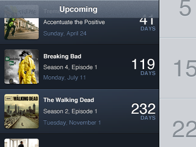 TV Forecast Theme Take #2 ipad tv tv forecast ui