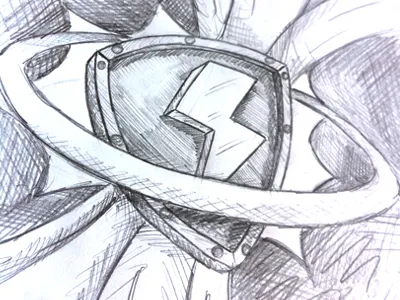 Virus Protection - Scamp branding illustration scamp sketch