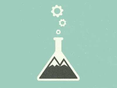 Science + Nature color design green illustration logo mountain science texture type vintage